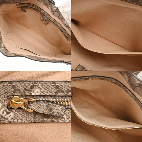 Gucci GG Supreme Jackie The Hacker Project Balenciaga Beige Shoulder Bag - Picture 9 of 9